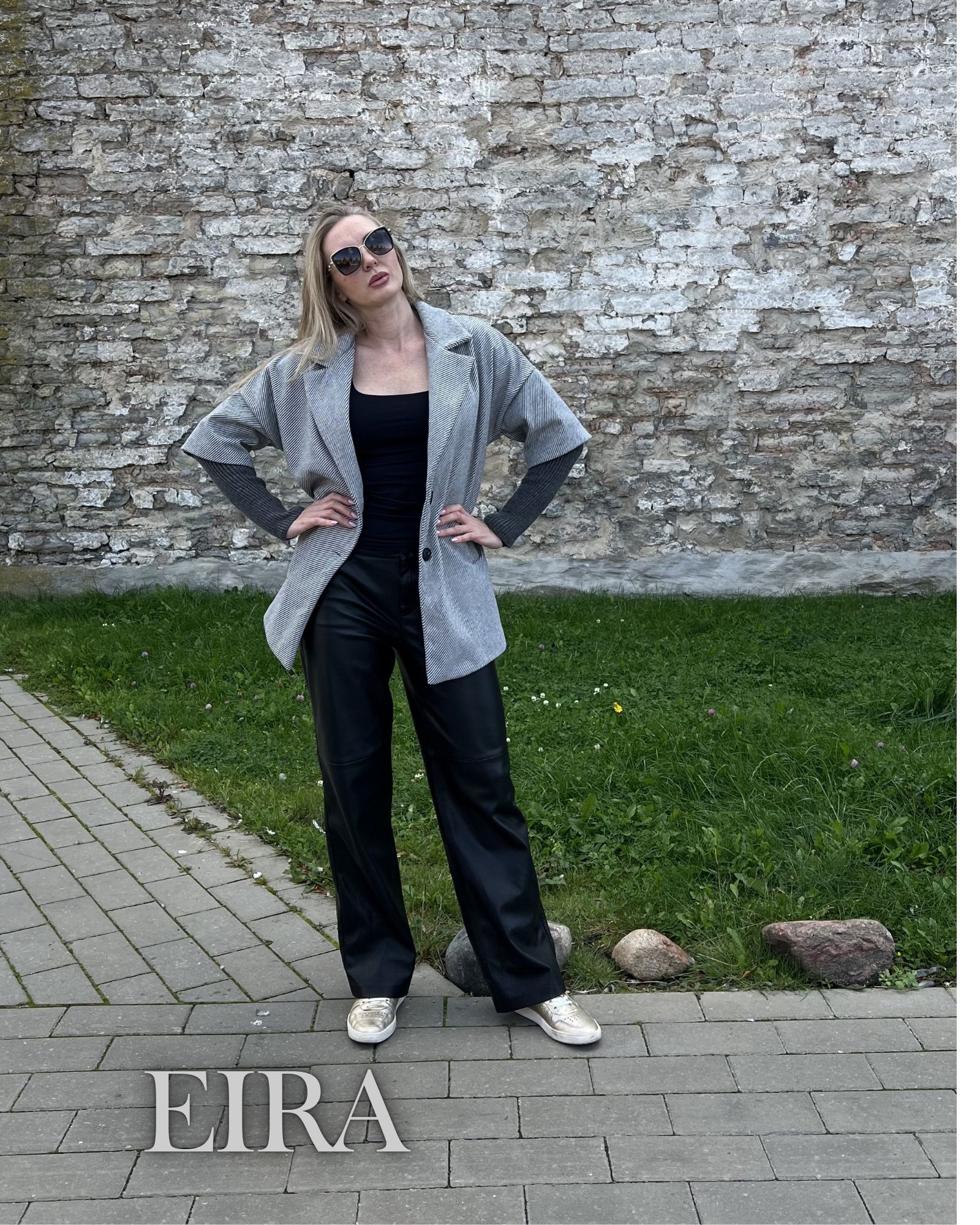 Ajatu one size jakk 1 Ajatu on size jakk hele ja tumehalli triibuline